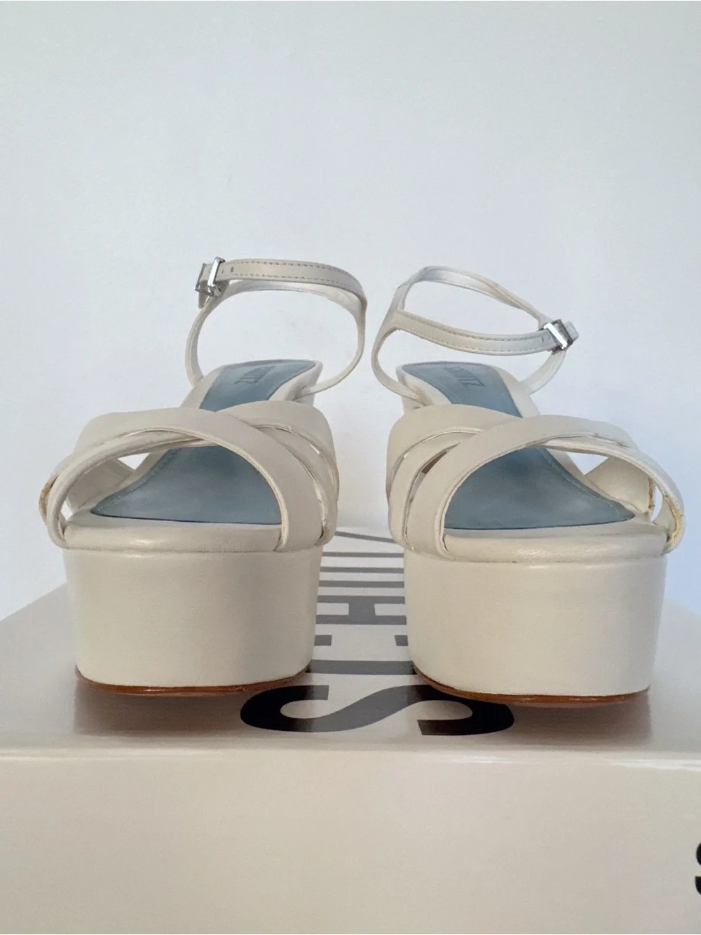 Schutz Keefa Nappa Leather Sandal - Deluxe White Nappa Leather 5.5B